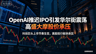 OpenAI 推迟 IPO 拖累美股投行 高盛摩根士丹利股价大幅下挫