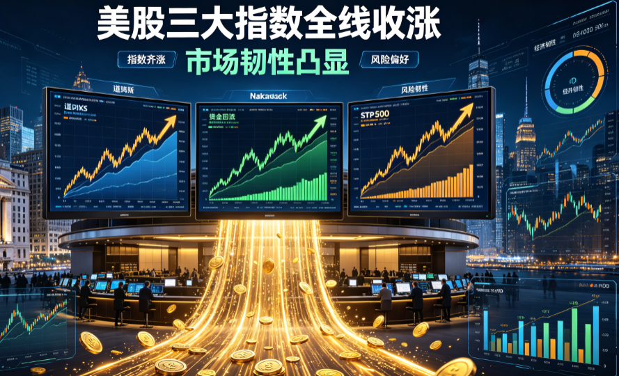 美股三大指数全线收涨，市场韧性凸显